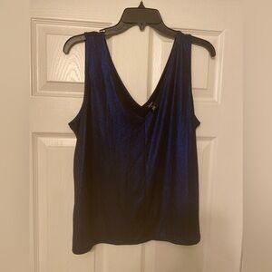 Shiny blue top